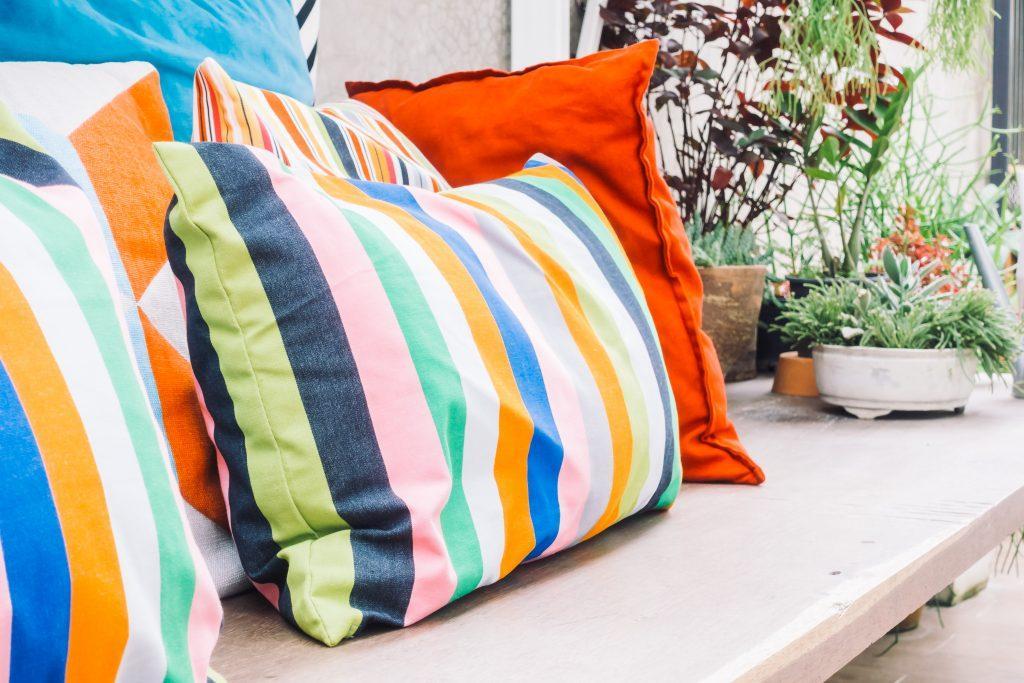 Use soft furnishings for colour