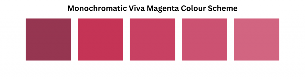 Monochromatic Viva Magenta Colour Scheme