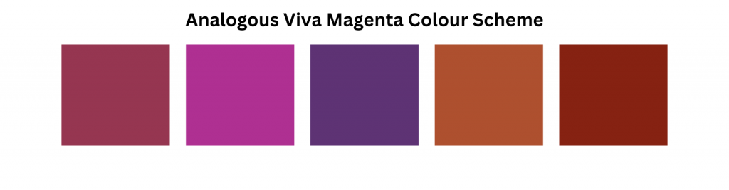 Analogous Viva Magenta Colour Scheme