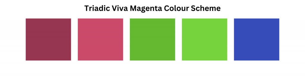 Triadic Viva Magenta Colour Scheme