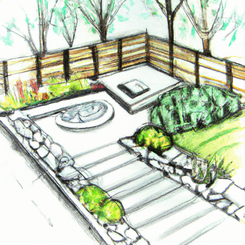 Garden design sketch
