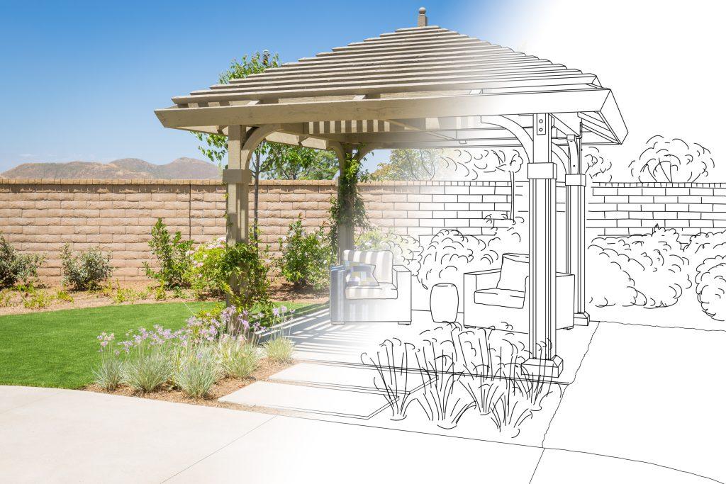 Garden design sketch