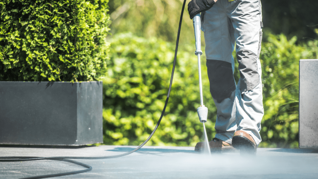 Using a Pressure Washer on a Patio