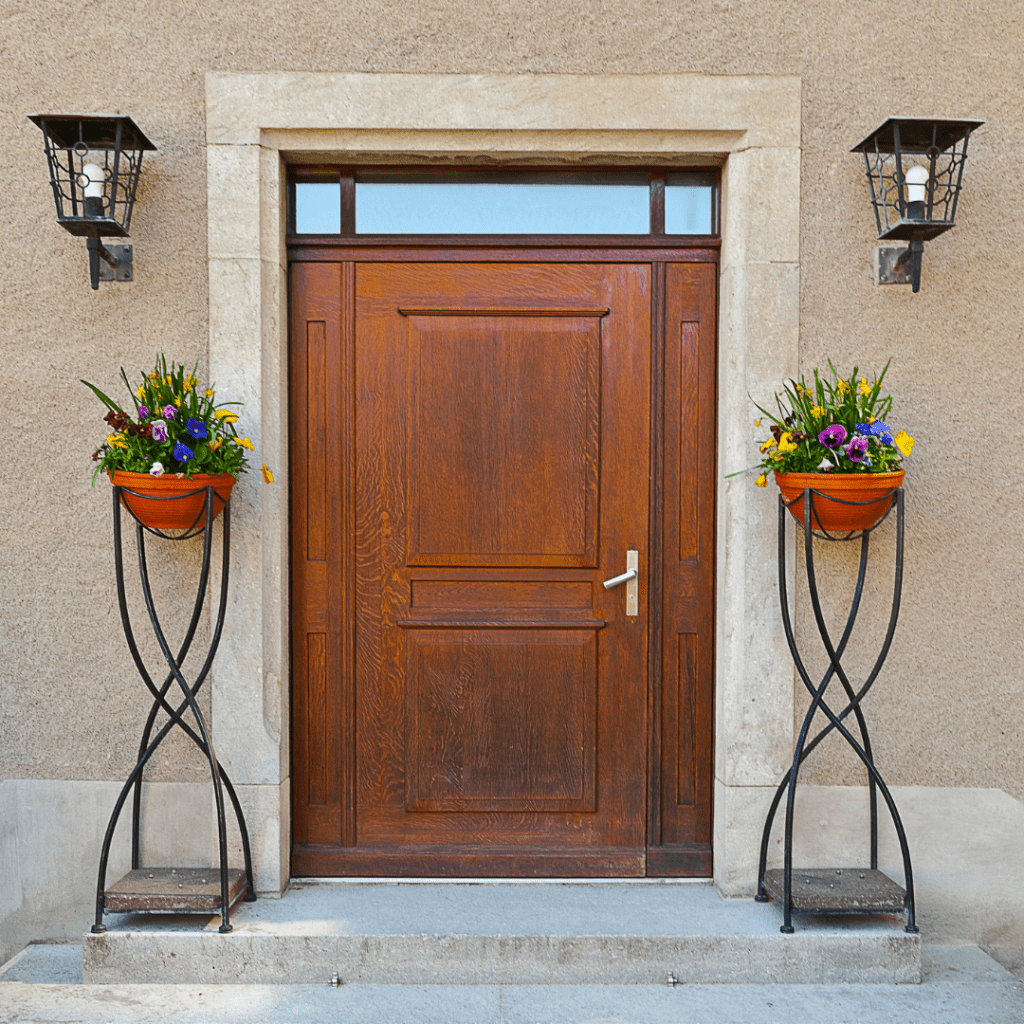 Geraniums make perfect front door plants